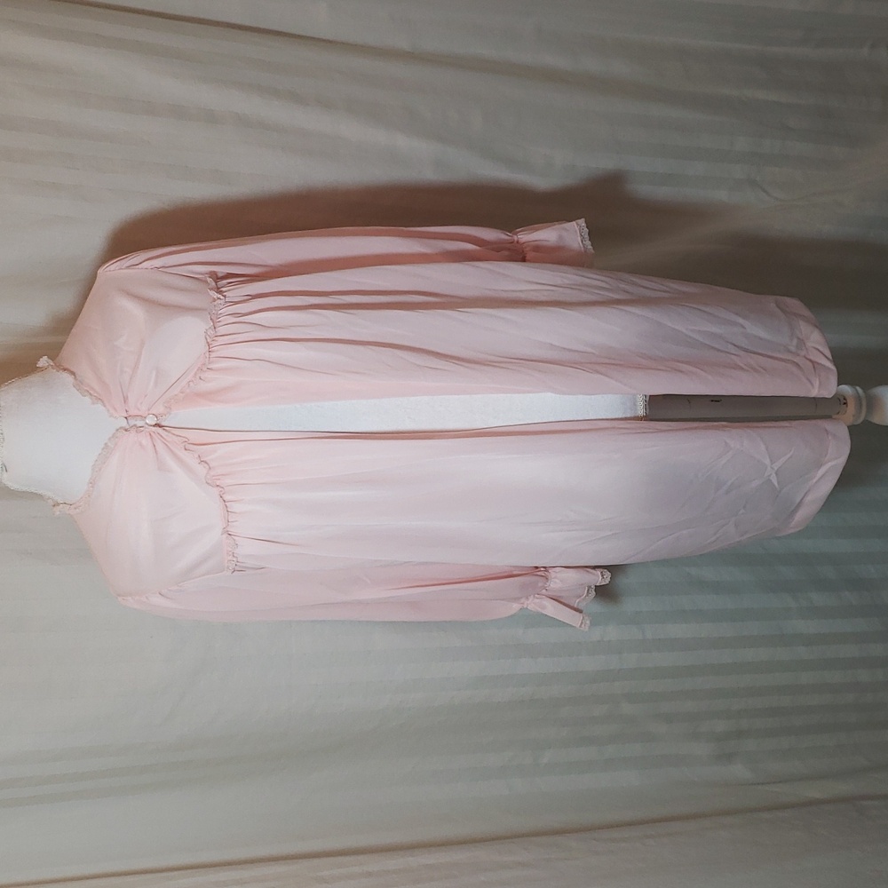 Vintage Nylon Robe Vintage Pink Lingerie (A)